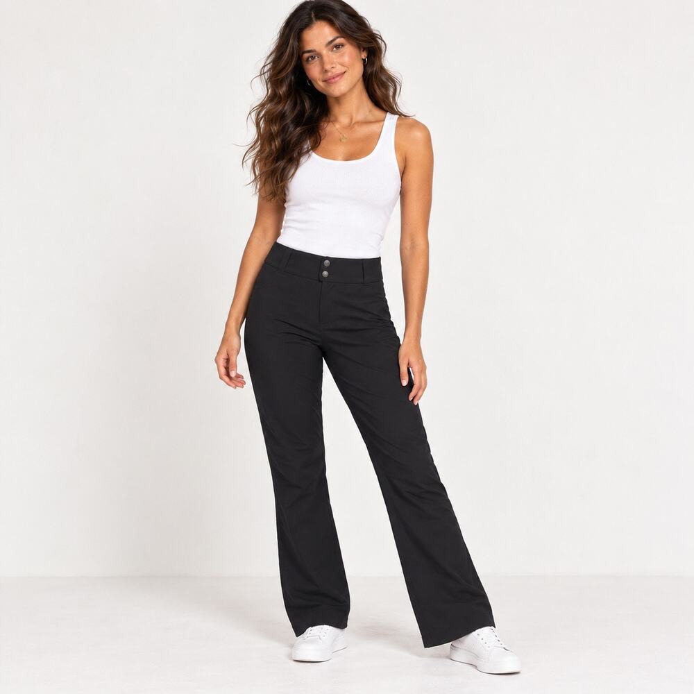Eddie Bauer High Rise Utility pants Black women size 2